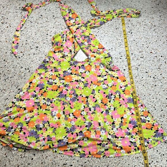 AFRM Izzy Mini dress spring lime daisy revolve sexy small s - Picture 6 of 8